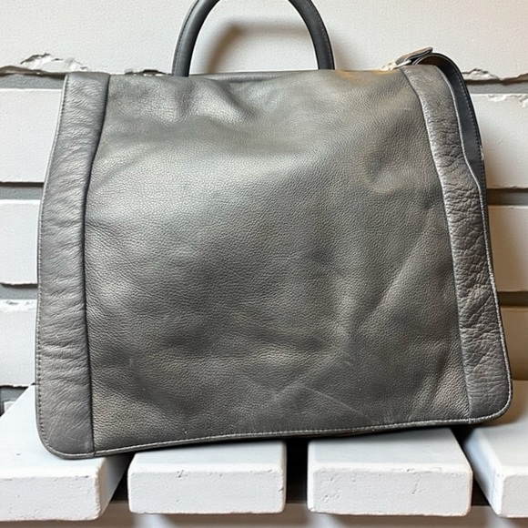 Mens Black Genuine Leather Messenger Bag Laptop Crossbody Shoulder Satchel​